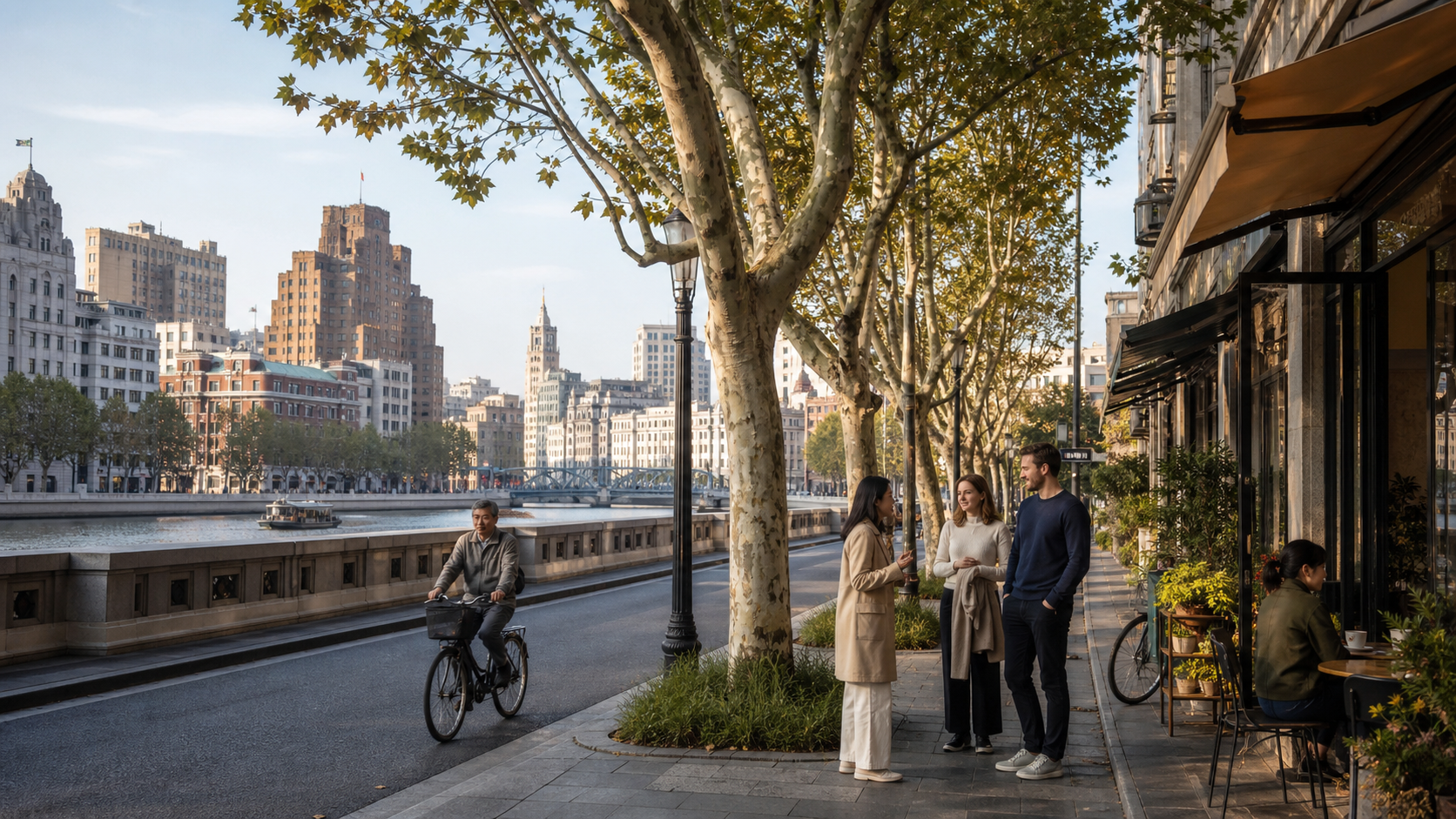 Shanghai experienced from its modern cityscape to its neighborhood street life