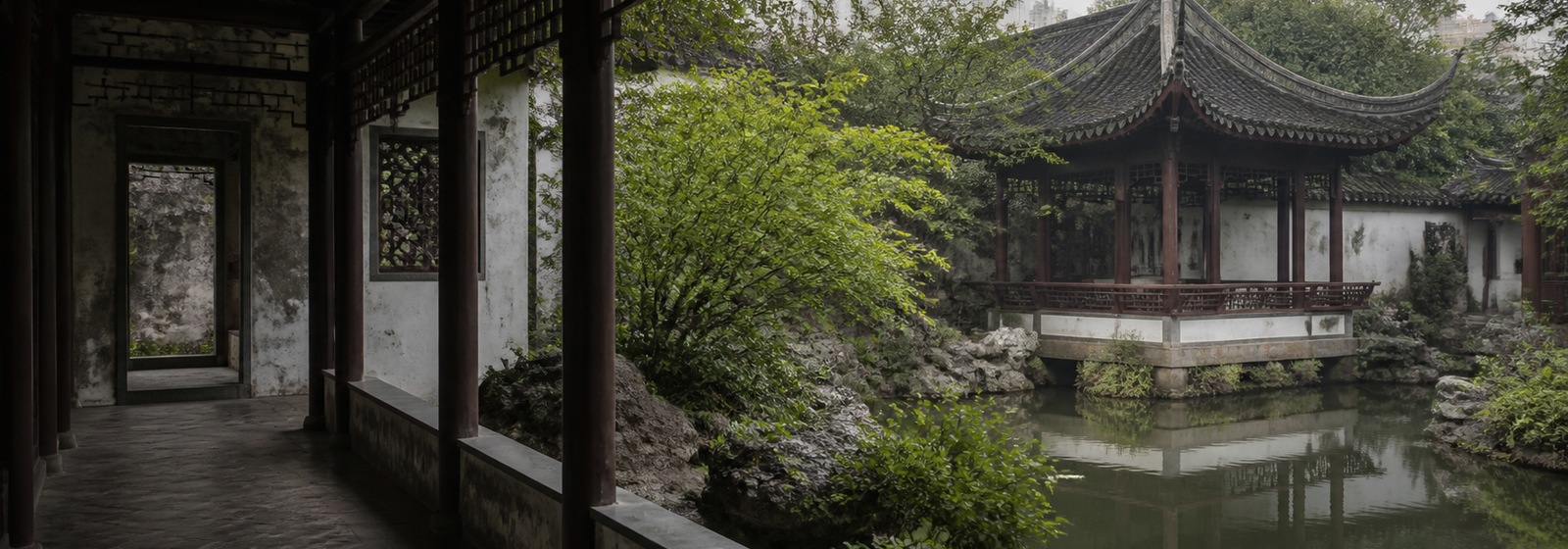 A traditional Chinese garden in Shanghai